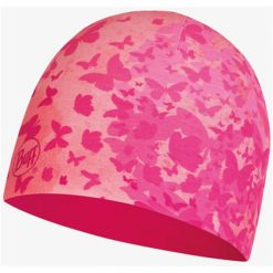 Czapka BUFF Polar & Ecostretch Beanie Butterfly. Czerwone czapki zimowe Buff, bez wzorów, z polaru. W wyprzedaży za 71.94 zł.