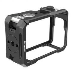 Metalowa obudowa ochronna z przyłączem zimna stopka Puluz dla DJI Osmo Action 6. Brązowe zegarki sportowe PULUZ. Za 130.00 zł.