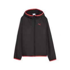 Młodzieżowa wiatrówka z podszewką z polaru PUMA Black. Czarna kurtki do biegania Puma, m, bez wzorów, z polaru, bez kaptura, do biegania. Za 269.00 zł.