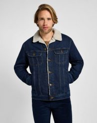 LEE MĘSKA KURTKA JENSOWA SHERPA JACKET WARM CIDER 112355888 L87A008614. Kurtki Lee, l, bez wzorów, bez kaptura. Za 349.99 zł.