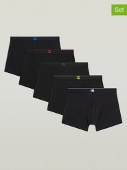 G-Star Bokserki (5 par) w kolorze czarnym rozmiar: L. Czarne bokserki G-Star, l, bez wzorów. Za 119.95 zł.