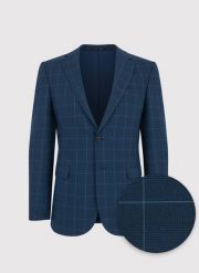 PAKO LORENTE – Męska marynarka garniturowa w kolorze granatowym w kratę. Garnitury Pako Lorente, m, bez wzorów, z elastanu. Za 699.99 zł.