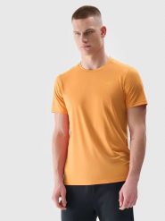 4F Koszulka sportowa w kolorze pomarańczowym rozmiar: L. Pomarańczowe t-shirty sportowe 4F, bez wzorów, z materiału, bez ramiączek, outdoorowe. Za 53.04 zł.
