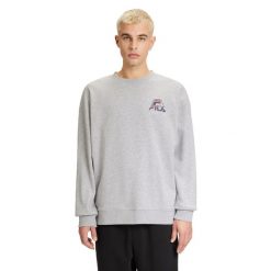 Bluza męska FILA Lahti Crew. Szare bluzy Fila, m, bez wzorów, bez kaptura. Za 159.99 zł.