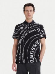 Versace Jeans Couture Polo 80GAG6R0 JS556 Czarny Regular Fit. Czarne koszulki polo Versace Jeans Couture, l, bez wzorów, z bawełny, bez kołnierzyka, bez ramiączek. Za 989.99 zł.