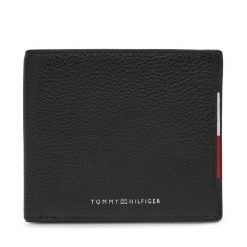 Portfel męski Tommy Hilfiger. Czarne portfele Tommy Hilfiger, bez wzorów. Za 349.99 zł.