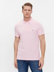 Tommy Hilfiger Polo 1985 MW0MW17771 Różowy Slim Fit. Czerwone koszulki polo Tommy Hilfiger, m, bez wzorów, z bawełny, bez kołnierzyka, bez ramiączek. Za 219.99 zł.