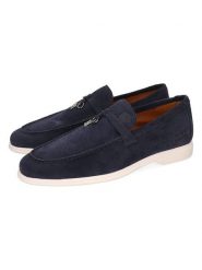 MELVIN & HAMILTON Skórzane mokasyny "Earl 3" w kolorze granatowym rozmiar: 43. Niebieskie botki sznurowane Melvin & Hamilton, z aplikacjami, ze skóry, bez obcasa, bez zapięcia. Za 404.99 zł.