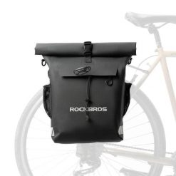 Wodoodporna torba rowerowa 3 w 1 ROCKBROS. Czarne torby na ramię ROCKBROS, bez wzorów, na ramię, duże, bez dodatków. Za 385.52 zł.