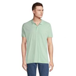 Męska Koszulka Polo Planet. Zielone koszulki polo sportowe SOL'S, l, bez wzorów, bez kołnierzyka, bez ramiączek, trekkingowe. Za 64.99 zł.