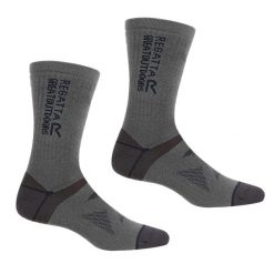 Wool Hiker unisex skarpety wełniane 2-pak. Brązowe skarpety Regatta, bez wzorów, z wełny. W wyprzedaży za 79.99 zł.