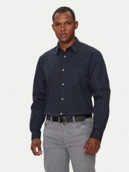 Guess Koszula M4YH08 WGBO1 Granatowy Regular Fit. Niebieskie koszule Guess, m, z aplikacjami, z bawełny, bez kołnierzyka, bez ramiączek. Za 239.99 zł.