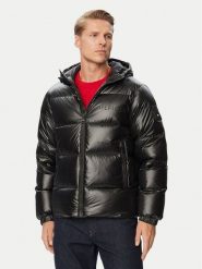 Tommy Hilfiger Kurtka puchowa MW0MW45304 Czarny Regular Fit. Czarne kurtki Tommy Hilfiger, l, bez wzorów, z puchu, bez kaptura. Za 1,599.00 zł.