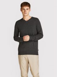 Jack&Jones Sweter Emil 12208365 Szary Regular Fit. Szare swetry rozpinane Jack&Jones, l, bez wzorów, z bawełny, bez kołnierzyka, bez ramiączek. Za 119.99 zł.