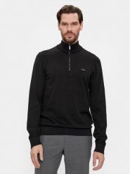 Calvin Klein Sweter K10K112735 Czarny Regular Fit. Czarne swetry rozpinane CALVIN KLEIN, m, bez wzorów, z bawełny, bez kołnierzyka, bez ramiączek. Za 299.99 zł.