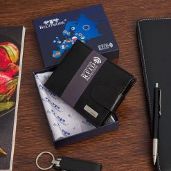 Męski portfel skórzany klasyczny duży poziomy czarny skóra nat Beltimore P07. Czarne portfele bez wzorów, ze skóry. Za 69.99 zł.