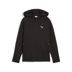 Młodzieżowa bluza z kapturem z zamkiem na całej długości EVOSTRIPE PUMA Black. Czarna bluzy z kapturem Puma, m, bez wzorów, z kapturem. W wyprzedaży za 234.00 zł.