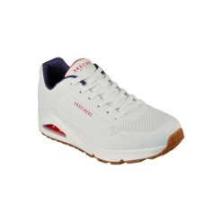 Buty sportowe Sneakersy męskie, Skechers Uno-Stand On Air. Białe buty sportowe casual Skechers, bez wzorów, z gumy, bez zapięcia. Za 418.00 zł.