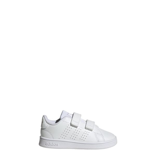 Buty Advantage Lifestyle Court Two Hook-and-Loop. Białe buty sportowe casual Adidas, bez wzorów, bez zapięcia. Za 159.00 zł.
