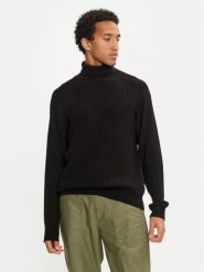 Jack&Jones Golf Cody 12262152 Czarny Regular Fit. Czarne golfy Jack&Jones, l, bez wzorów, z bawełny, bez kołnierzyka, bez ramiączek. Za 89.99 zł.