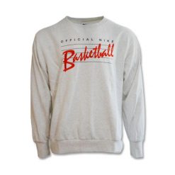 Bluza męska Nike Standard Issue Crew Sweatshirt Birch Heather/Pale. Czarne bluzy Nike, m, bez wzorów, bez kaptura. Za 239.00 zł.