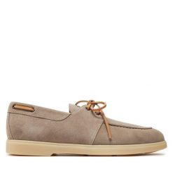 Półbuty GIUSEPPE ZANOTTI. Szare eleganckie półbuty Giuseppe Zanotti, bez wzorów, bez obcasa, bez zapięcia. Za 4,799.00 zł.