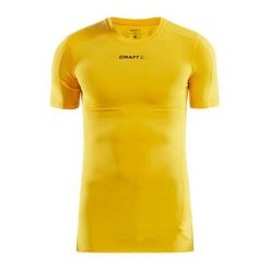 Koszulka kompresyjna Craft pro control. Żółte bielizna termoaktywna Craft, xl, bez wzorów, z materiału, na fitness i siłownię. Za 209.25 zł.