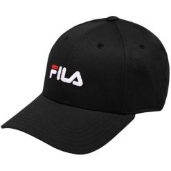 Czapka z daszkiem Fila Brasov 6 czarna. Białe czapki z daszkiem Fila, bez wzorów, z bawełny. Za 76.00 zł.