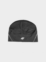 4F Czapka do biegania uniseks - czarna L/XL. Czarne czapki zimowe 4F, bez wzorów, z elastanu. W wyprzedaży za 29.99 zł.