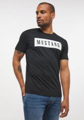 MUSTANG STYLE ALEX C LOGO TEE MĘSKI T-SHIRT KOSZULKA NADRUK BLACK 1013223 4142. Czarne t-shirty Mustang, m, bez wzorów, z bawełny, bez kołnierzyka, bez ramiączek. Za 69.99 zł.