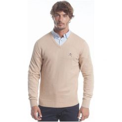 Polo Club C.H.A Sweter Męski M Beżowy. Swetry nierozpinane marki Polo Club C.H..A. W wyprzedaży za 259.00 zł.