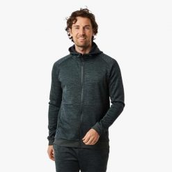 Sweter treningowy męski Swedemount Training Logo Zip Hood II szybkoschnący. Brązowe buty do biegania SWEDEMOUNT, bez wzorów, z tkaniny, bez zapięcia, do biegania. Za 249.99 zł.