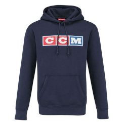 Bluza z kapturem Heritage 3 Block - Dorośli - Granatowy. Niebieskie bluzy z kapturem CCM, m, bez wzorów, z bawełny, z kapturem. Za 422.00 zł.