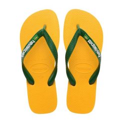 Klapki Havaianas Model 4110850 Kolor żółty. Zielone klapki Havaianas, z gumy. Za 133.60 zł.