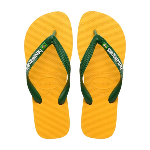 Klapki Havaianas Model 4110850 Kolor żółty. Zielone klapki Havaianas, z gumy. Za 133.60 zł.