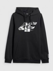 4F Bluza dresowa nierozpinana z kapturem męska - czarna XXL. Czarne bluzy z kapturem 4F, m, bez wzorów, z dresówki, z kapturem. Za 249.99 zł.