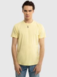 Koszulka męska bawełniana żółta Zorky 200. Żółte t-shirty BIG STAR, l, bez wzorów, z bawełny, bez kołnierzyka, bez ramiączek. W wyprzedaży za 69.99 zł.
