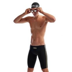 Strój startowy męski wyścigowy do pływania Funky Trunks Jammer. Czarne odzież kąpielowa Funky Trunks, m, bez wzorów, sportowe. Za 1,259.99 zł.