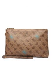 Guess Saszetka PMMICT P5438 Brązowy. Brązowe saszetki i nerki Guess, z aplikacjami, ze skóry. Za 129.99 zł.