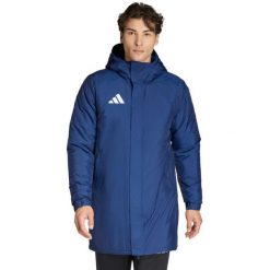 Kurtka męska adidas Entrada 26 Stadium. Niebieskie kurtki Adidas, l, bez wzorów, z poliesteru, bez kaptura. Za 282.99 zł.
