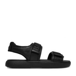 Sandały Badura. Czarne sandały Badura, bez zapięcia. Za 179.99 zł.