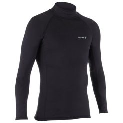 Top Uv Termiczny Surfing Długi Rękaw 900 Męski. Czarne bluzki z długim rękawem OLAIAN, m, bez wzorów, z elastanu, bez kołnierzyka, bez ramiączek. W wyprzedaży za 59.99 zł.