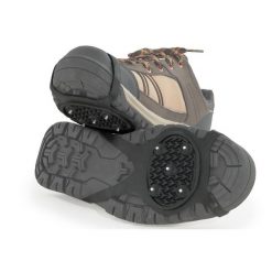 Nakładki antypoślizgowe na buty Rapeks Go. Czarne buty trekkingowe RAPEKS, bez wzorów, bez zapięcia. Za 31.99 zł.
