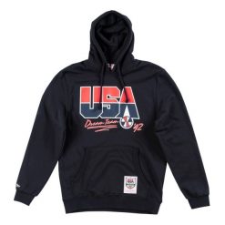Bluza USA 1992 usa dream team hooded. Czarne bluzy Mitchell & Ness, bez wzorów, bez kaptura. Za 397.50 zł.