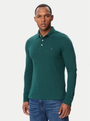 Tommy Hilfiger Polo 1985 MW0MW20182 Zielony Regular Fit. Zielone koszulki polo Tommy Hilfiger, m, bez wzorów, z bawełny, bez kołnierzyka, bez ramiączek. Za 369.99 zł.