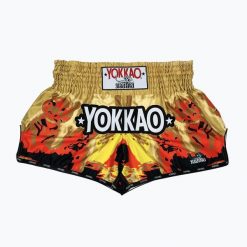 Spodenki treningowe męskie YOKKAO Tiger Family Muay Thai. Żółte krótkie spodenki sportowe YOKKAO, l, bez wzorów, z materiału. Za 289.99 zł.