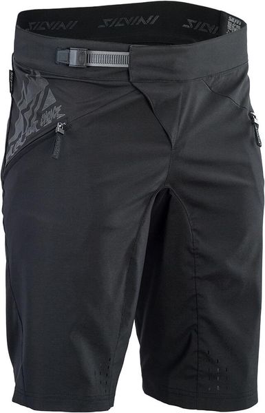 Spodenki rowerowe męskie SILVINI Fabriano. Czarne krótkie spodenki sportowe Silvini, m, bez wzorów, z materiału. Za 319.99 zł.