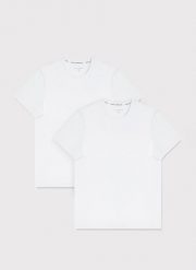 PAKO LORENTE – Męski t-shirt w białym kolorze, dwupak. Białe t-shirty Pako Lorente, l, bez wzorów, z bawełny, bez kołnierzyka, bez ramiączek. Za 99.99 zł.