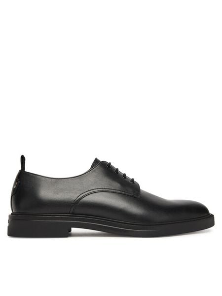 BOSS Półbuty Calev 50548036 Czarny. Czarne eleganckie półbuty Boss, bez wzorów, ze skóry, bez obcasa, bez zapięcia. Za 759.99 zł.