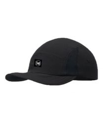Czapka z daszkiem biegowa unisex Buff 5 Panels Black ochrona UV. Czarne czapki z daszkiem Buff, bez wzorów, z elastanu. Za 149.99 zł.